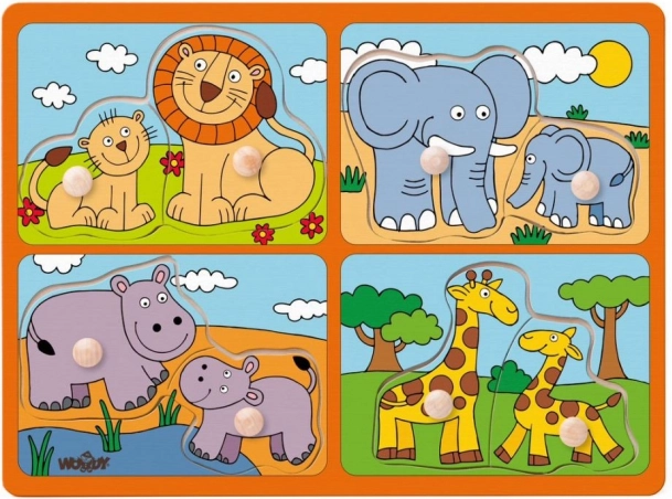 Houten Inlegpuzzel Exotische Dieren