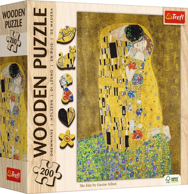 Holzpuzzle Gustav Klimt - Der Kuss 200 Teile