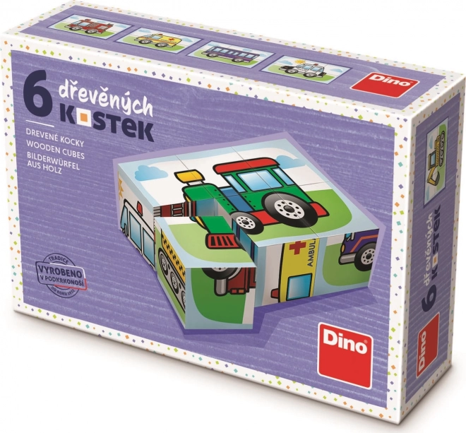 Afbeeldingsblokjes Vervoer 6 blokjes