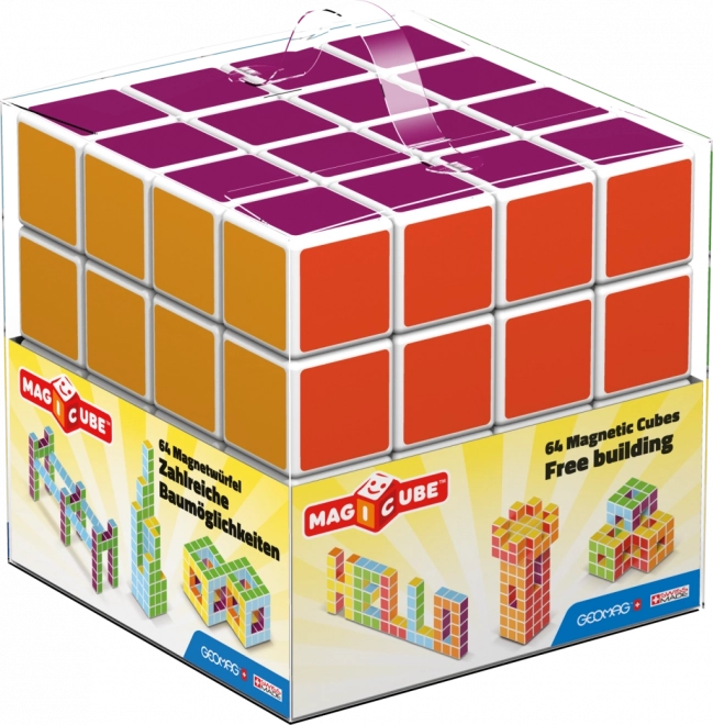 magnetische blokken geomag magicube free building 64 stuks