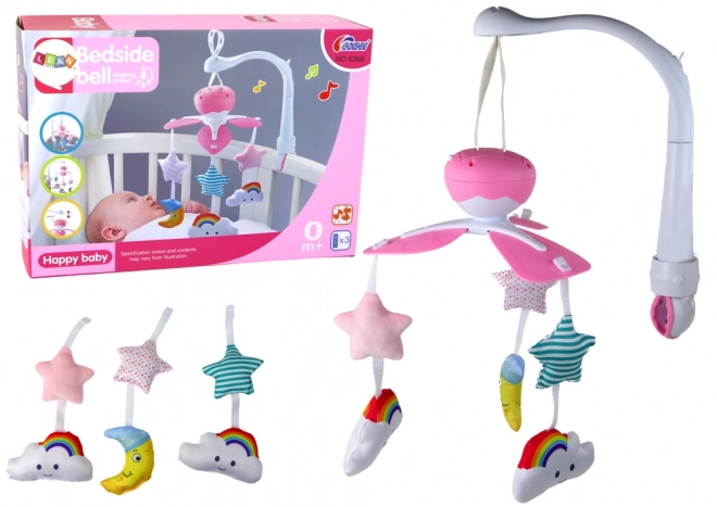 Babybed Carousel Baby Sound Sky Pink