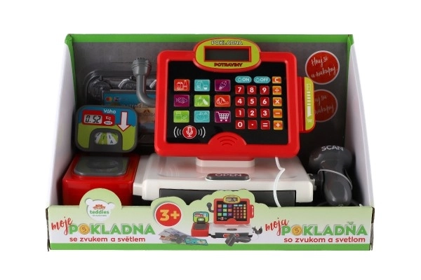 Kleine digitale kassa met geluid- en lichteffecten
