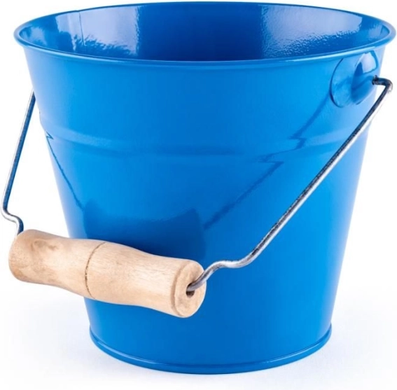 Woody garden bucket blue metal