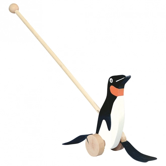 Bino Pinguin auf Stange schwarz-weiß