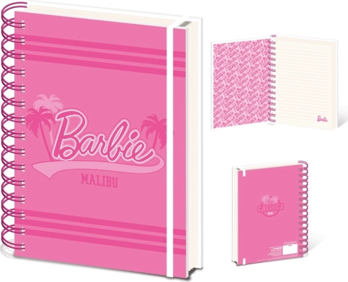 Bloc à anneaux A5 BARBIE (Malibu) – ligné