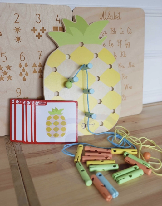 Holz Aufziehspielzeug Ananas Classic World
