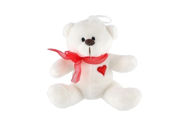Plush Teddy Bear with Bow and Heart 12 cm