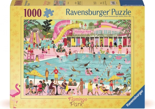 Puzzelpret bij het zwembad 1000 stukjes
