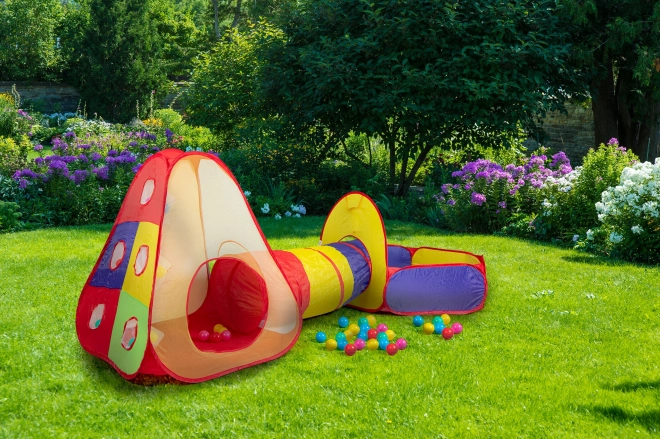 Tent met tunnel en ballen