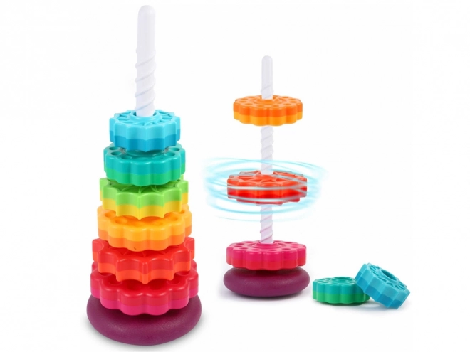 Kleurrijke piramide toren voor kinderen