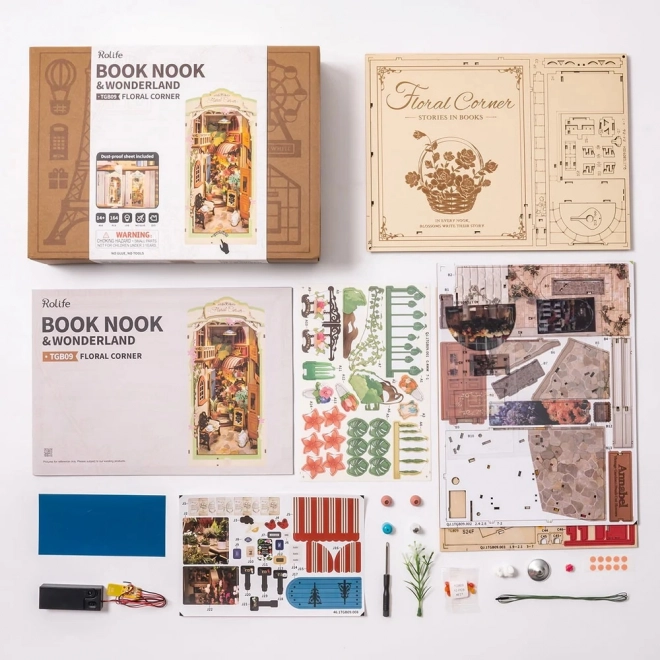 RoboTime 3D puzzel Boekensteun Bloemenhoek