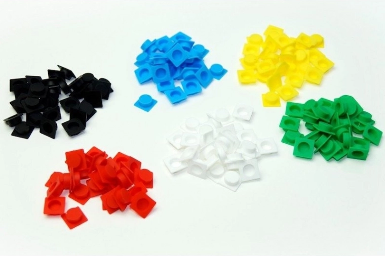 180 bunte Silikonteile