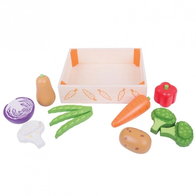 Kiste mit Gemüse Bigjigs Toys