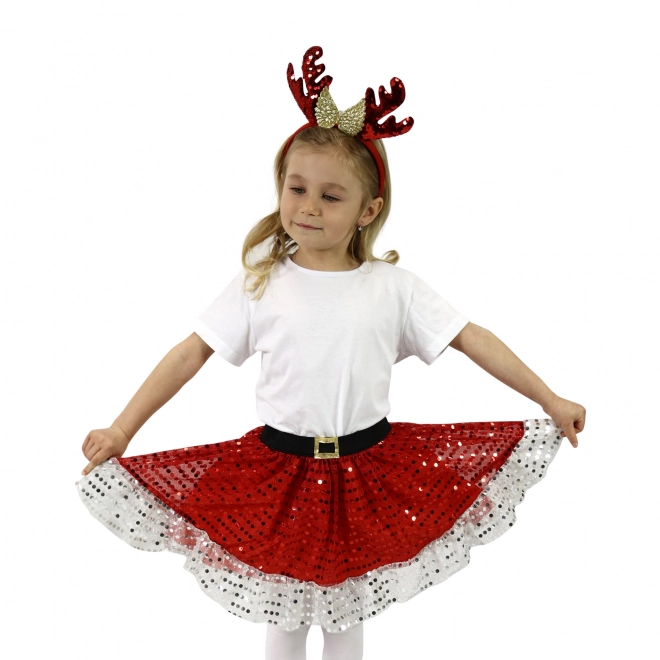 Kind kostuum TUTU rok kerstmis rendier met haarband