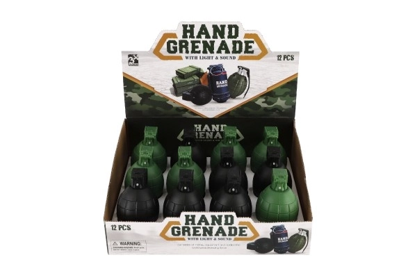 Handgranaat van plastic met geluid en licht