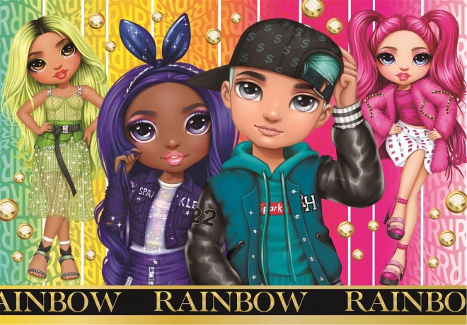 CLEMENTONI Briljant puzzel Rainbow High: Jade, Krystal, River en Stella 104 stukken