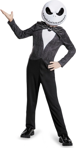 Kinderkostüm Jack Skellington aus dem Film Nightmare Before Christmas (10–12 Jahre)