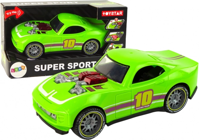 Groene sportwagen 1:14 met geluid en verlichting