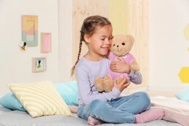 Teddybeer BABY born, roze kleding