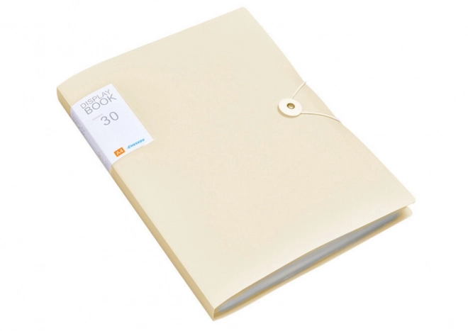 Plastic folder with elastic band and pockets Beige A4