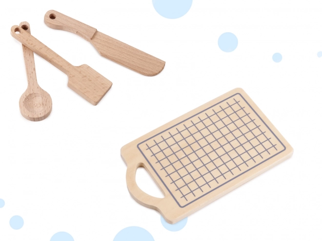 Houten kinderkeuken met accessoires