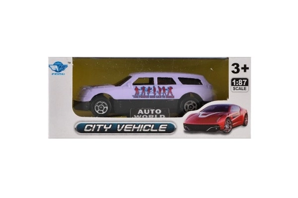 Voiture en métal 7cm dans une boîte