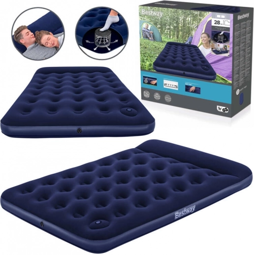 Bestway aufblasbare Doppel-Luftmatratze Air Mattress Full 191 × 137 × 28 cm mit integrierter Pumpe