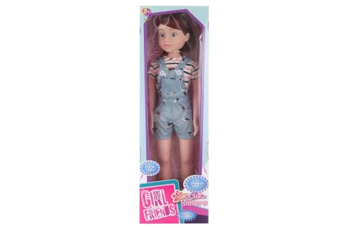 Wandelende pop, brunette, 80 cm