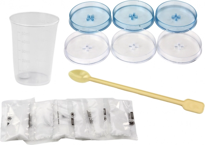 All-in-one kit for first chemistry experiments