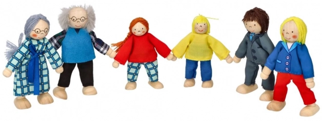 Goki wooden doll family for dollhouse
