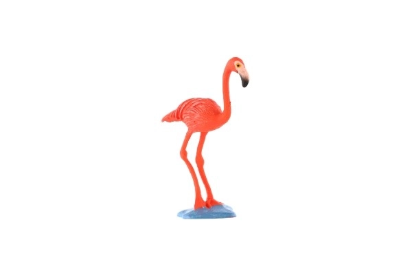 Plastic figuurtje van een Caribische flamingo 9 cm