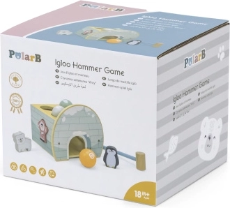 Viga PolarB Wooden Game Igloo with Hammer, Figures, and Sorter