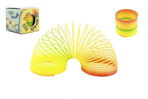 Regenboog springveer - 7,5 cm