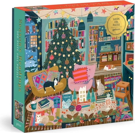 Galison Foil Puzzle Season’s Readings 500 Pieces