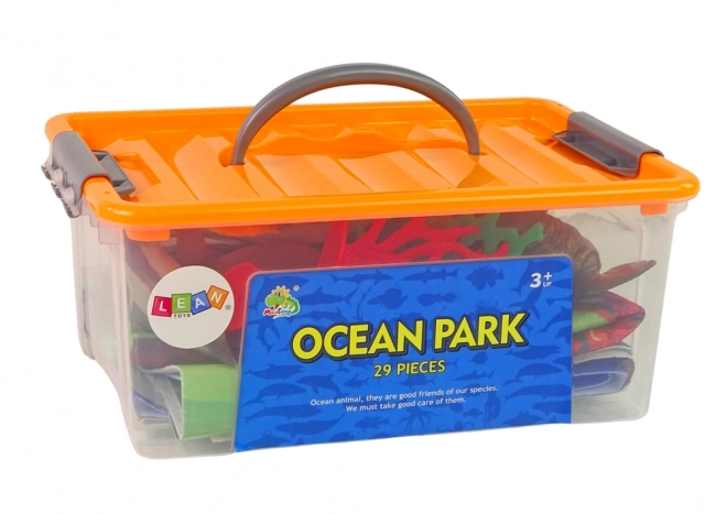 Zeebewoners Set vis Figuren in doos Accessoires 24 st.