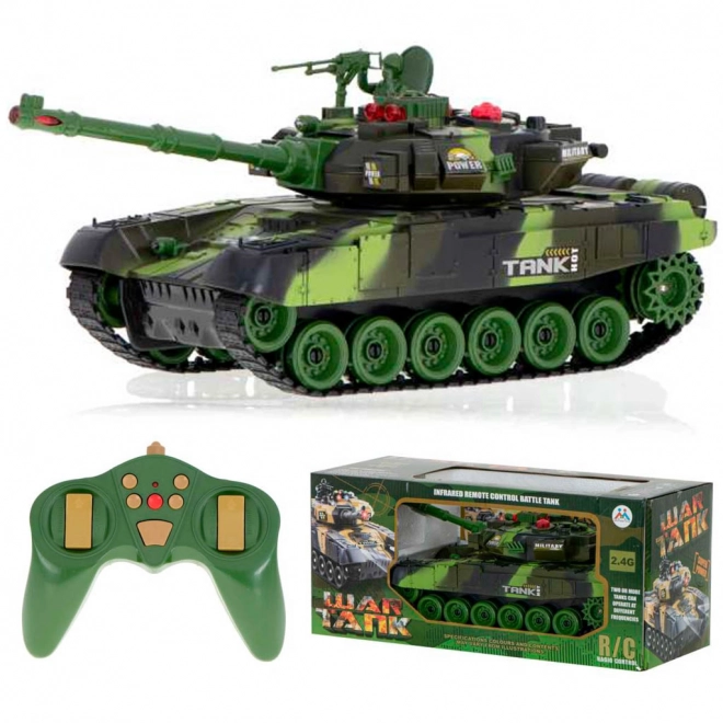 Militaire tank op afstandsbediening met bos camouflage