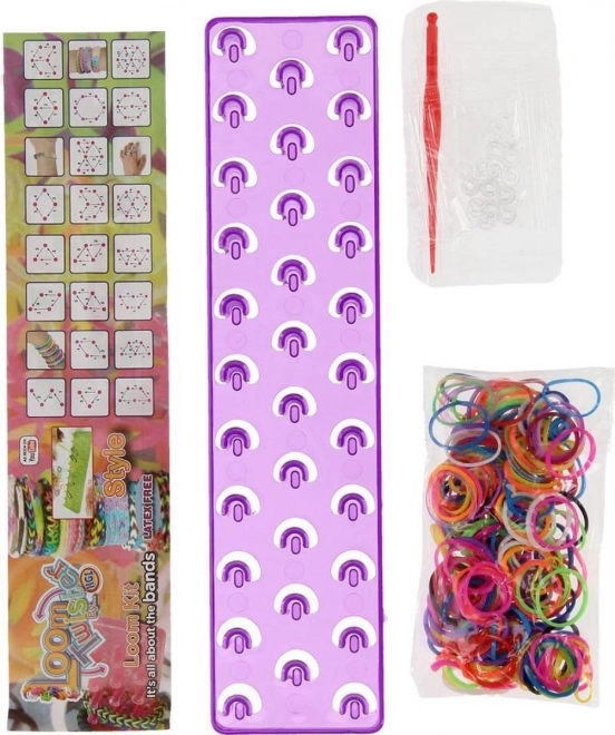 Loom Set with 200 Colorful Rubber Bands