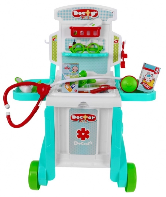 Draagbare medische kast voor kinderen 3+ Koffer + tafel + 2 typen karretjes + accessoires