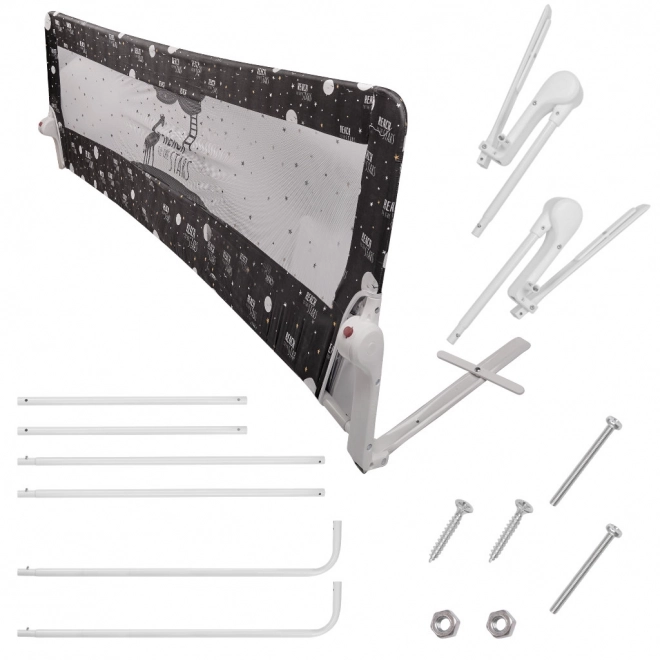 Bed Guardrail 200 cm Black