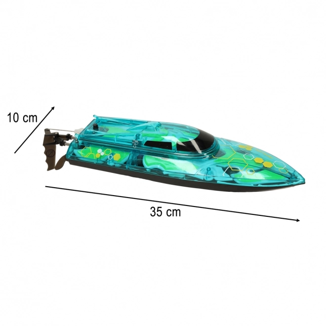 Bateau télécommandé vert Revolt Illuminator