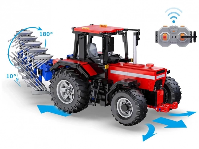 Grand ensemble de blocs 1675-ele 1:17 Tracteur + charrue télécommandée ZA5251