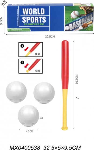 Baseball set for recreational play