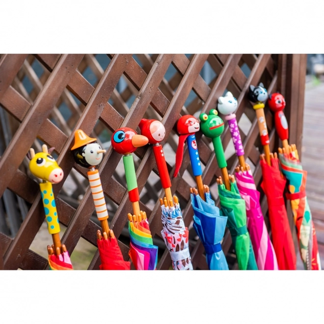 Kinderregenschirm mit Vogelgriff