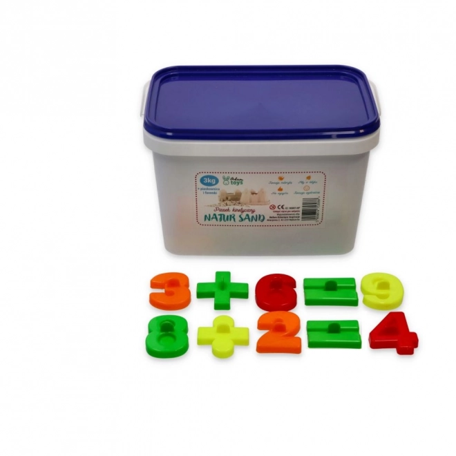 NaturSand kinetisch zand 3 kg met vormpjes en zandbak