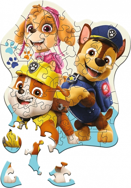 Houten tweezijdige puzzel Paw Patrol 50 stukjes