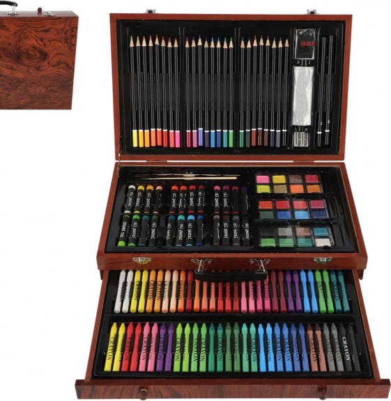 Schilderset Art Box creatieve set in houten koffer