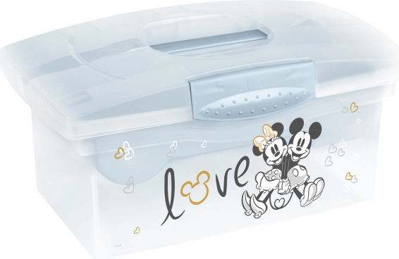 Reisebox mit Fach für Spielzeug, Medikamente, Kosmetik „Mickey“, Rauchblau
