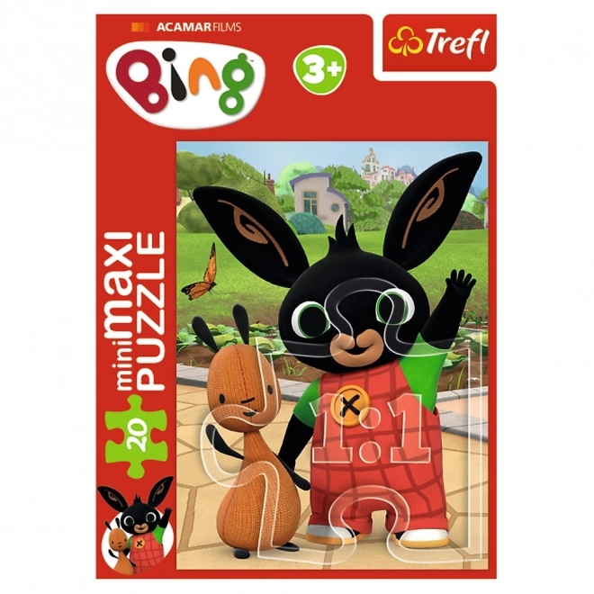 Minipuzzel miniMaxi 20 stukjes Bings vrienden/Konijntje Bing