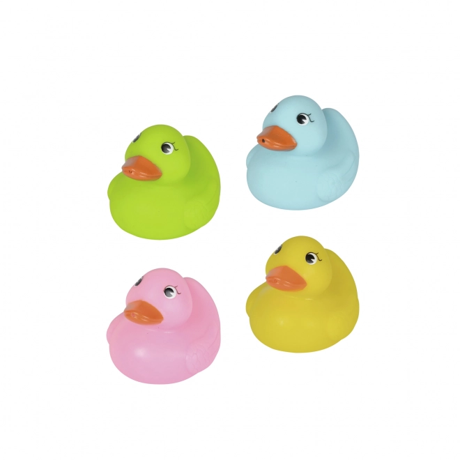 Eendjes voor in het water in een netje