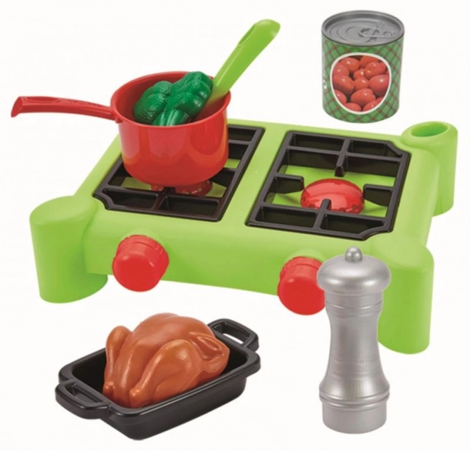 Kochset mit Kochgeschirr und Zubehör